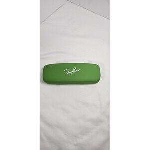 Ray-Ban Green Sunglasses Case Red Interior Hard Shell Eyeglass Case